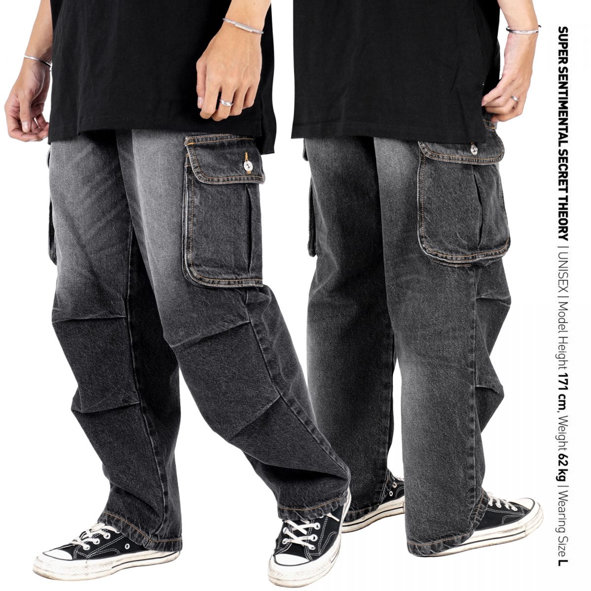 Craftman Pants Denim Washed Black – Super Sentimental Secret Theory