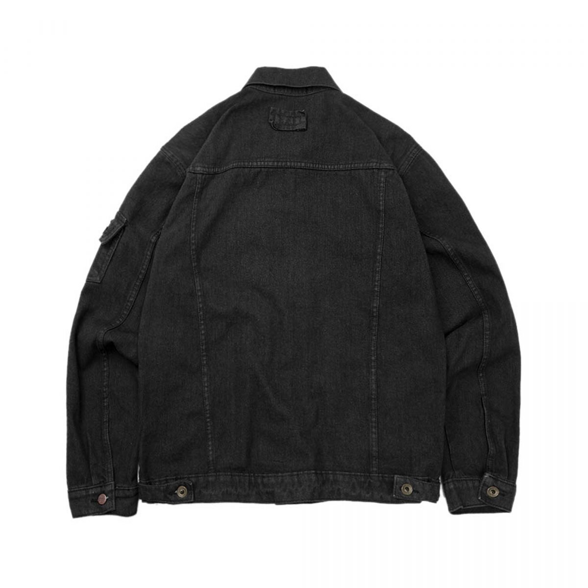◆SATUR◆ Gabon washed denim trucker jacket washed black SA2 MUSINSA | SATUR Gabon washed denim trucker jacket washed black