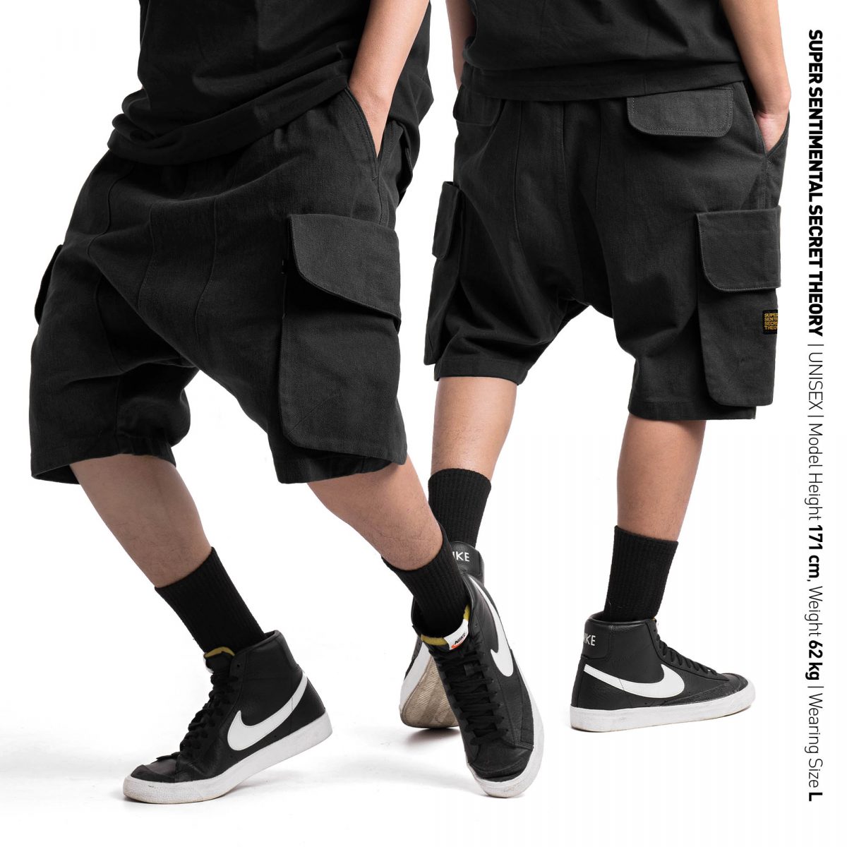 Dropped Pants Black