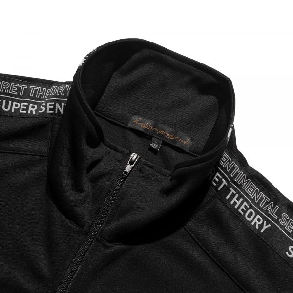 Track Top Oversize Taped Black Super Sentimental Secret Theory