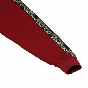 Track Top Oversize Taped Maroon