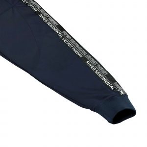 Track Top Oversize Taped Navy