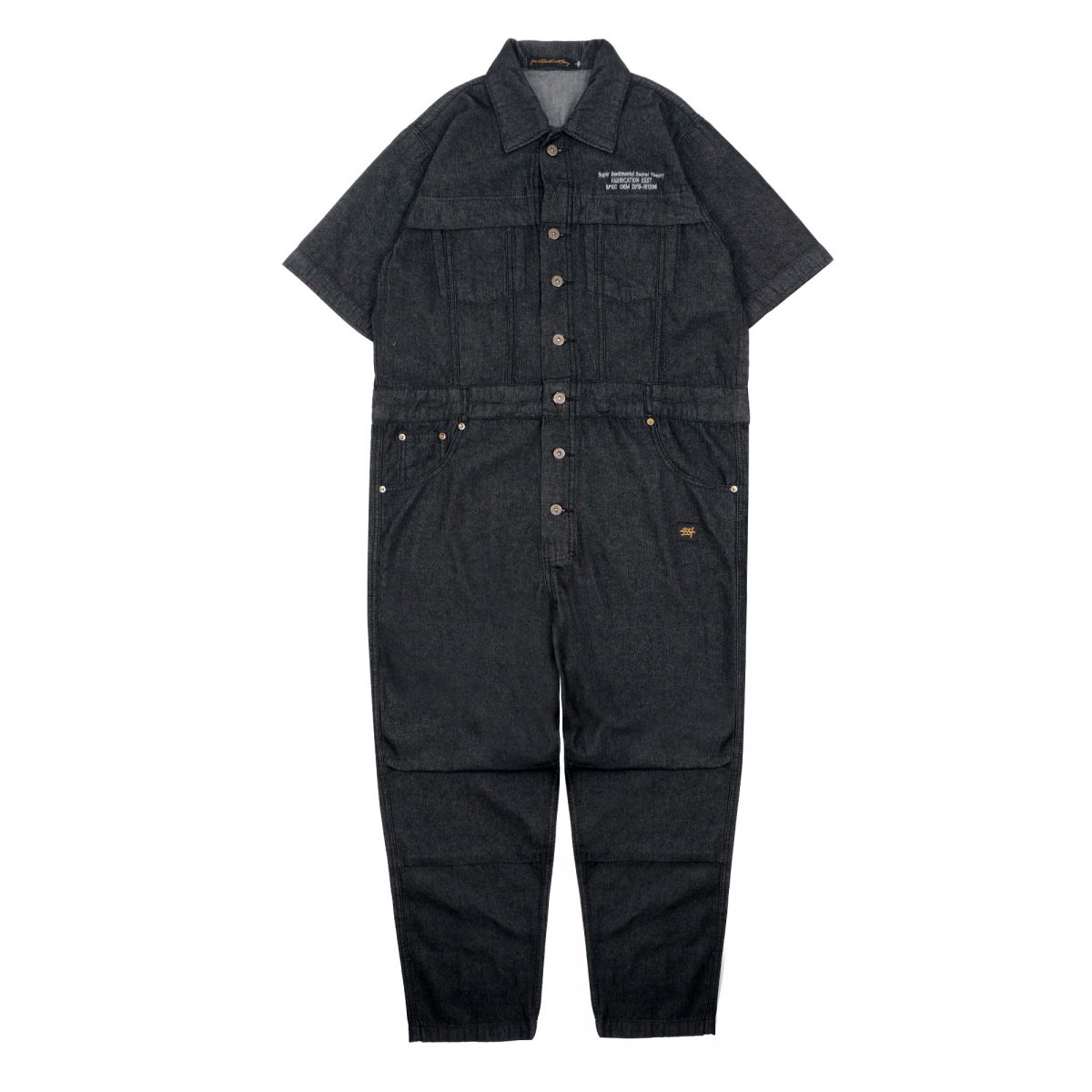 Coverall Shortsleeve Denim Washed Black – Super Sentimental Secret