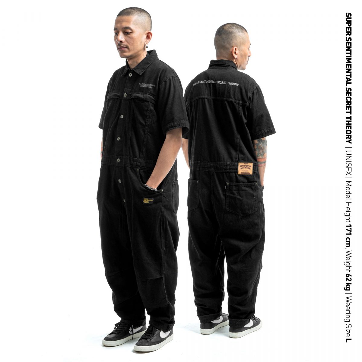 Coverall 1.0 Shortsleeve Denim Washed Black