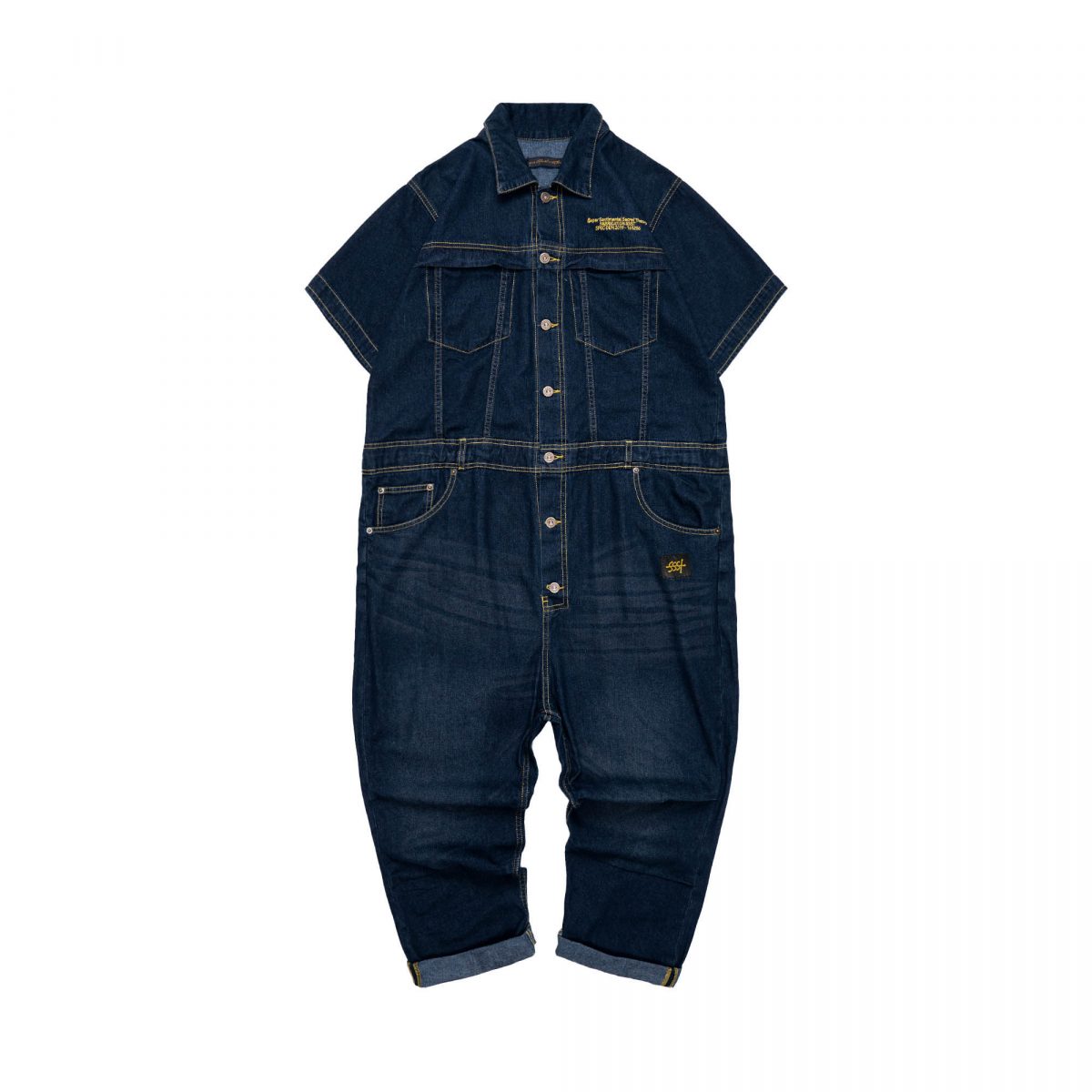 Coverall Shortsleeve Denim Indigo – Super Sentimental Secret Theory