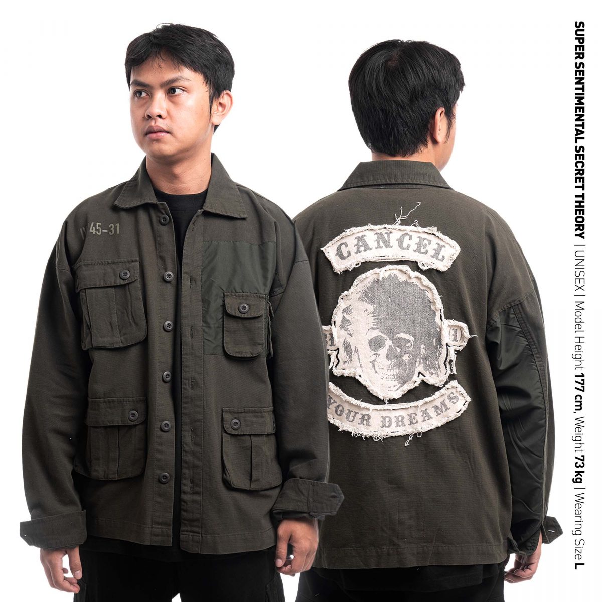 SSST x Isser James Amendment Oversized Shirt Olive