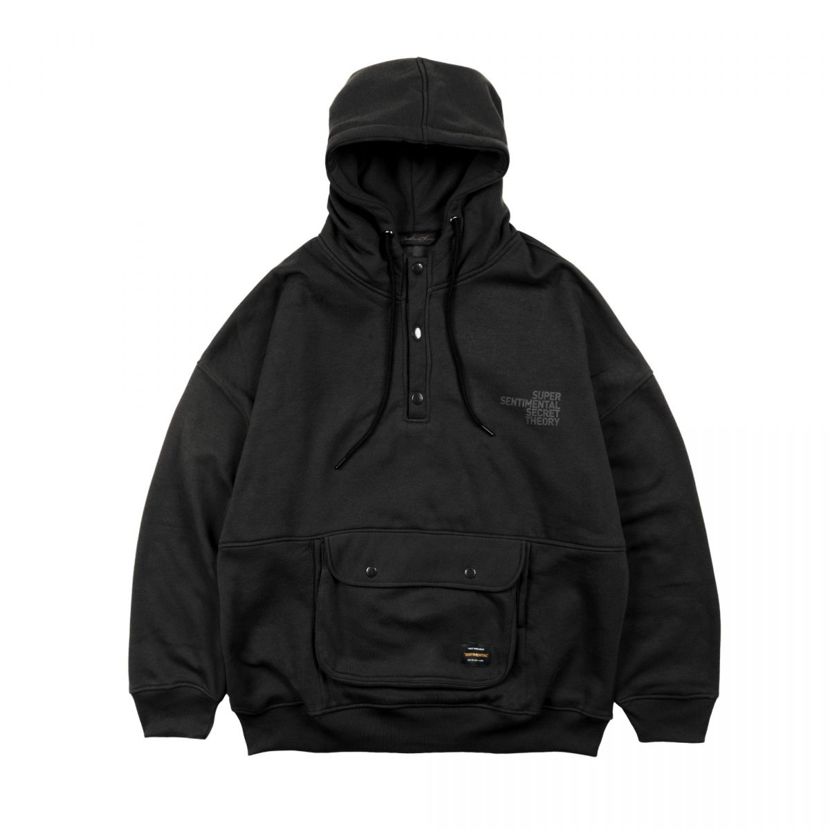 Crag Cagoule Black Hoodie – Super Sentimental Secret Theory