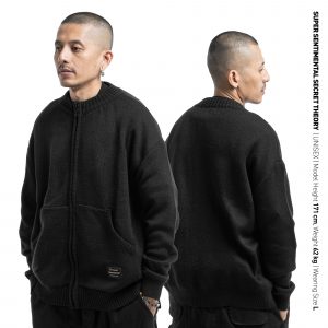 Virtue Cardigan Zipper Black