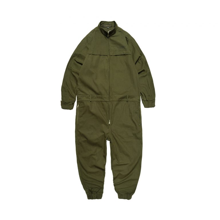 Reversed Sateen Coverall Jacket - Olive