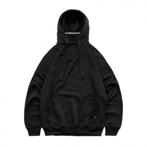 Anvil High Collar Hoodie Black