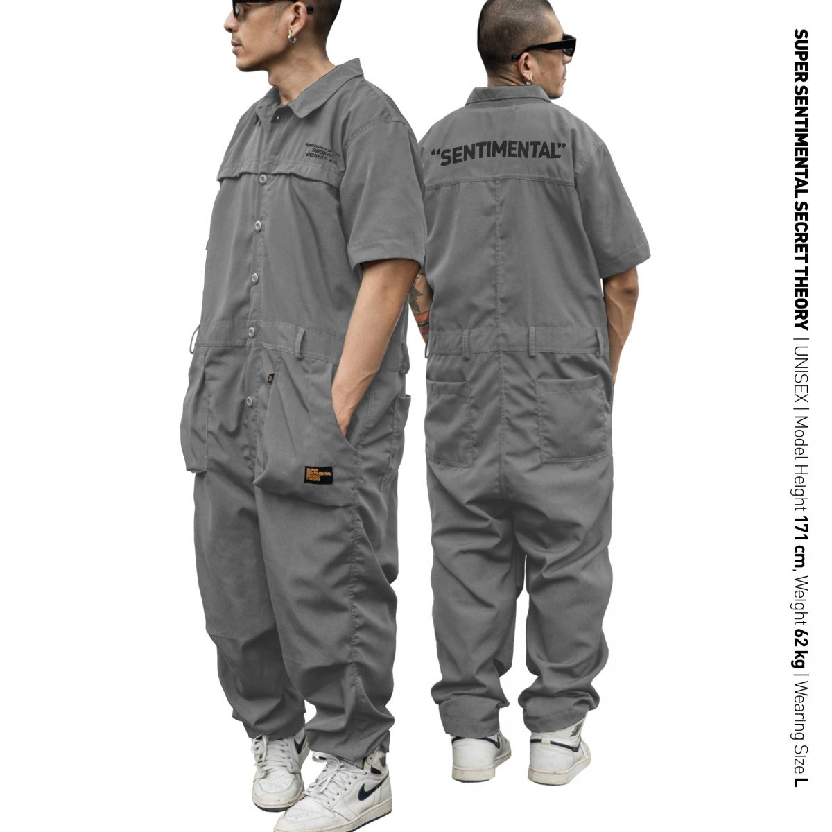 Coverall 1.0 Shortsleeve Grey – Super Sentimental Secret Theory
