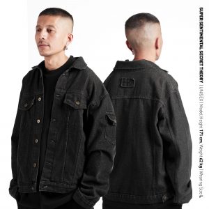 Denim Jacket Trucker Washed Black