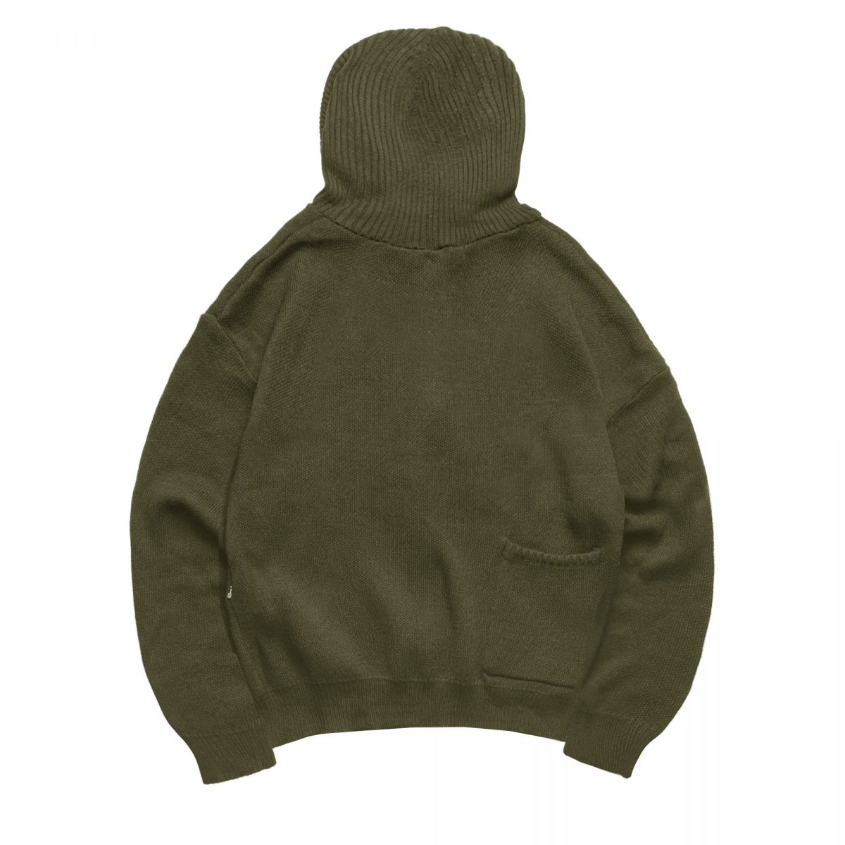 Contour Knitted Zip-Up Hoodie Olive – Super Sentimental
