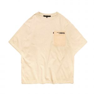 Framed Pocket Poly-Cotton Tshirt Khaki