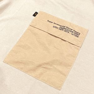 Framed Pocket Poly-Cotton Tshirt Khaki
