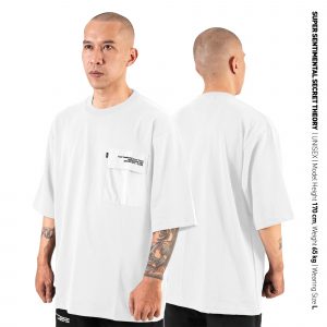 Framed Pocket Poly-Cotton Tshirt White