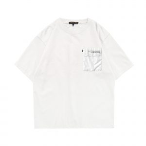Framed Pocket Poly-Cotton Tshirt White