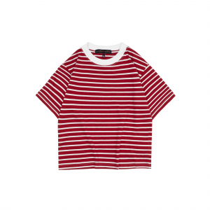 Basic Striped Strict Maroon