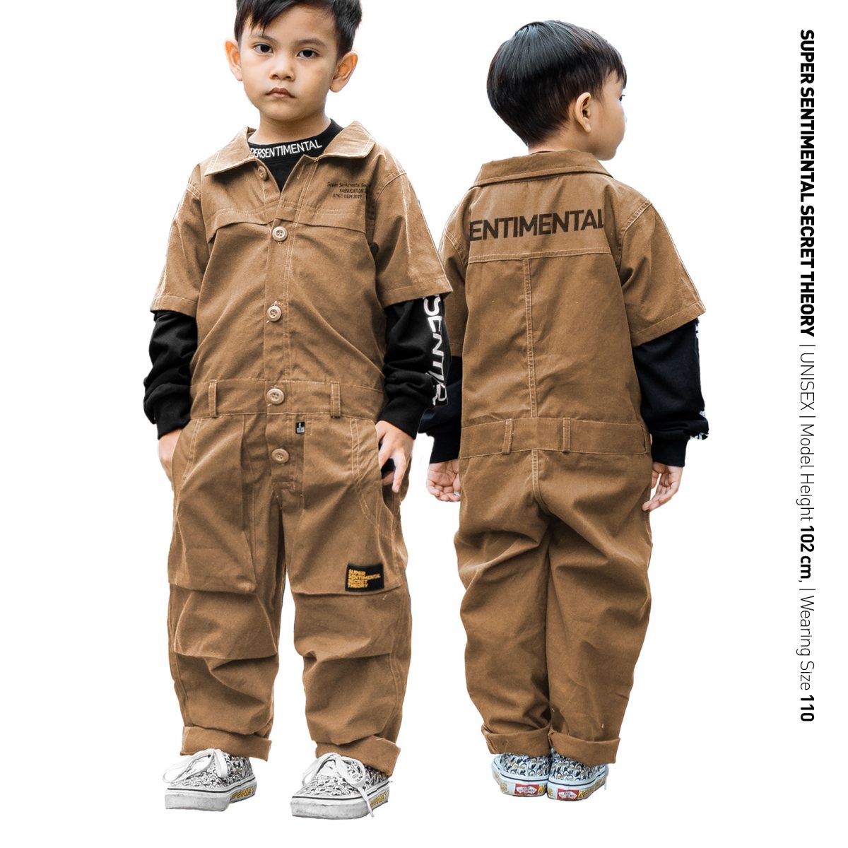 Coveral Shortsleeve Brown