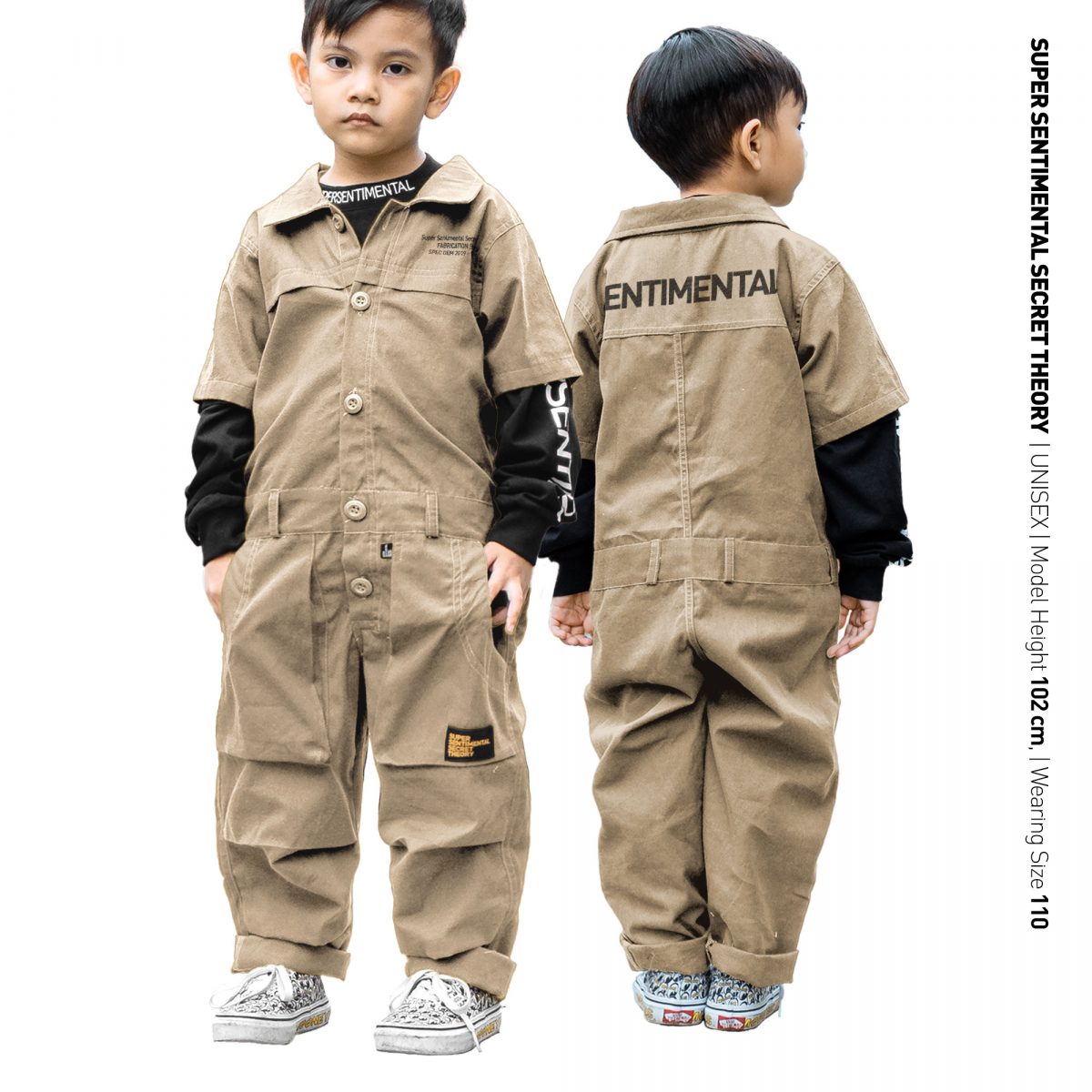 Coverall Shortsleeve Khaki