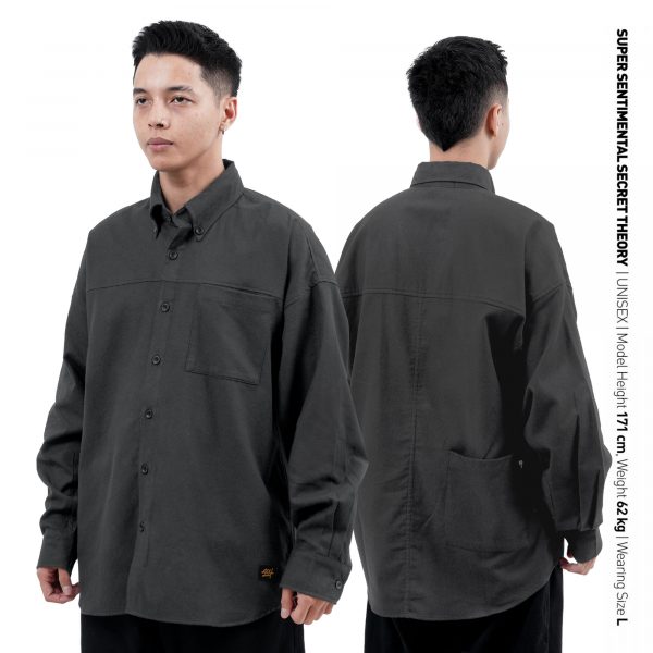 Hustler Flannel Shirt Dark Grey