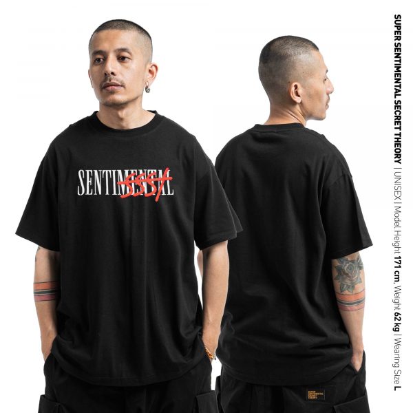 Defect Sale Sentissst Black Heavyweight Tshirt