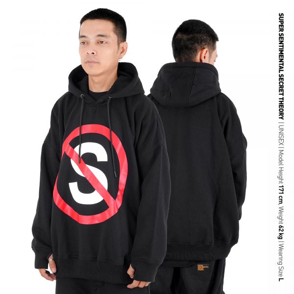 Halt Oversize Hoodie Black