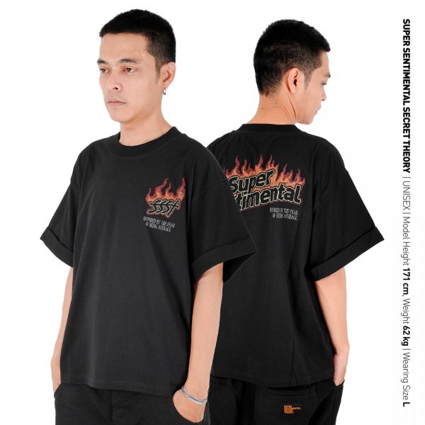 Fear Boxy Roll Up Tshirt