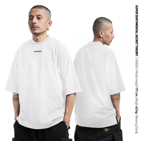 Defect Sale Basic Logo Boxy White Heavyweight Tshirt
