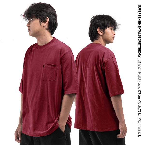 Defect Sale Basic Pocket Heavyweight Maroon