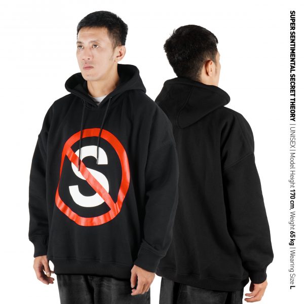 Halt Oversize Hoodie Black