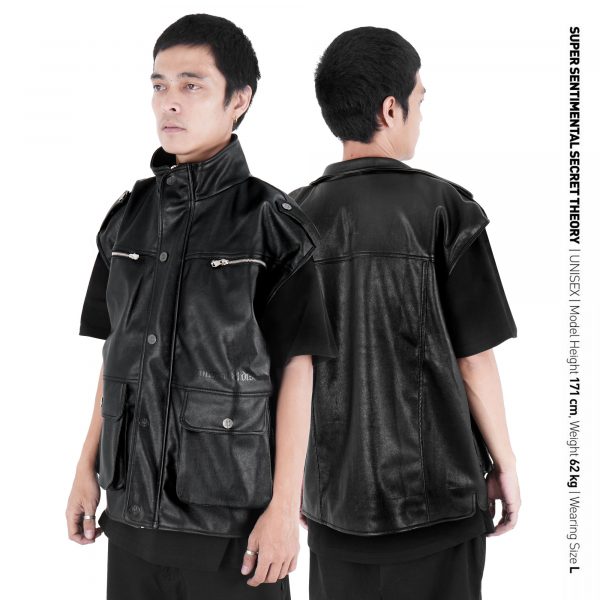 SSST x Maternal Disaster Disental Leather Vest Black