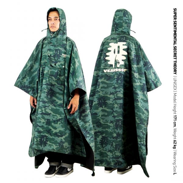 VEARSSST Poncho Raincoat Camo