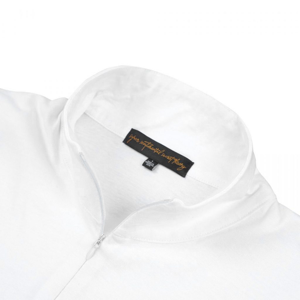 Basic Boxy Zipper Heavyweight Tshirt White – Super Sentimental Secret ...