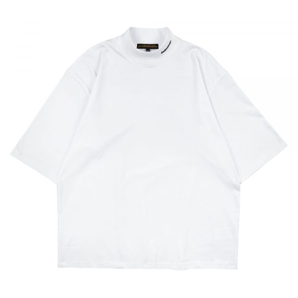 Basic Boxy High Collar Heavyweight Tshirt White