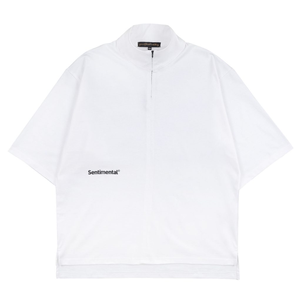 Basic Boxy Zipper Heavyweight Tshirt White – Super Sentimental Secret ...