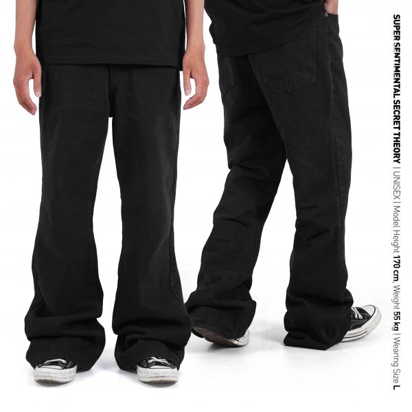 Mason Flare Denim Bootcut Washed Black