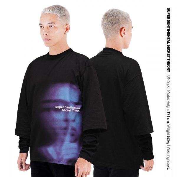 SSST Echoes Double Sleeve Heavyweight Oversize Tshirt Hitam