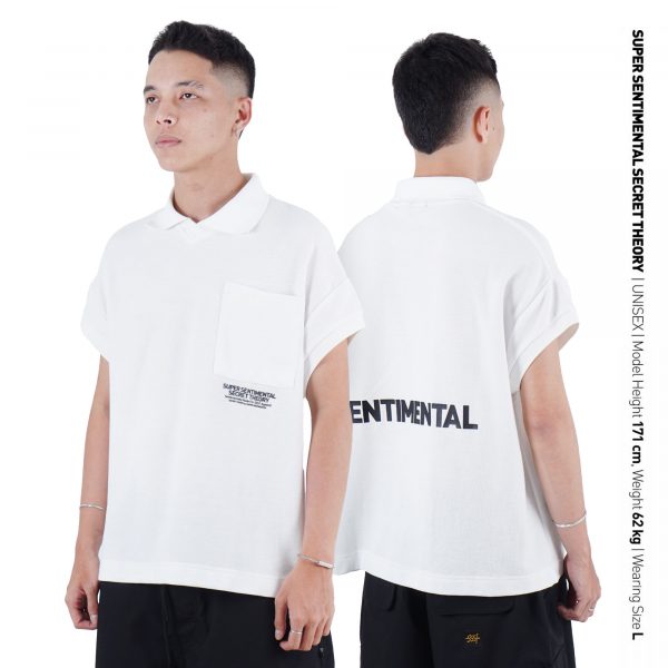 Boxy Tanktop Pocket Collar Polo White