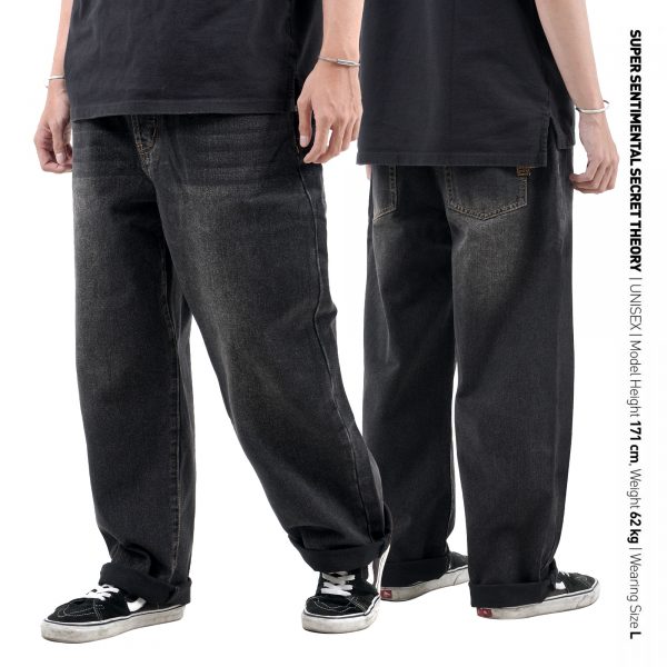 Crew Pants Denim Dark Washed Black