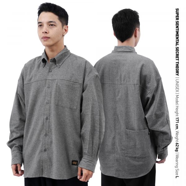 Hustler Flannel Shirt Grey Misty