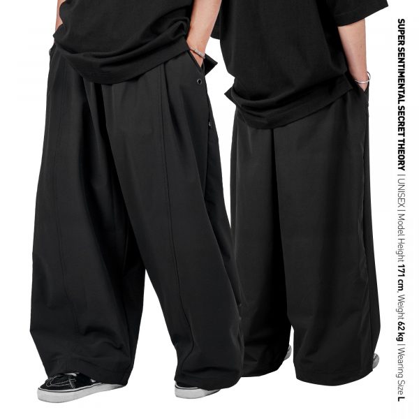Hollow Barrel Pants Black